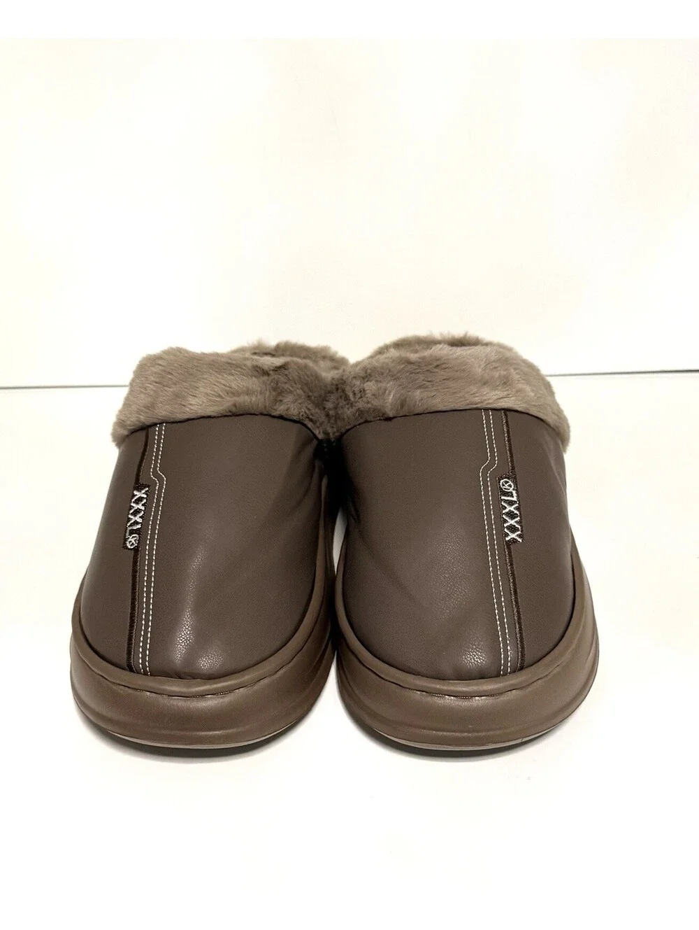 New Warm House Slippers Brown Faux Fur Indoor Shoes Men’s US 10.5-11